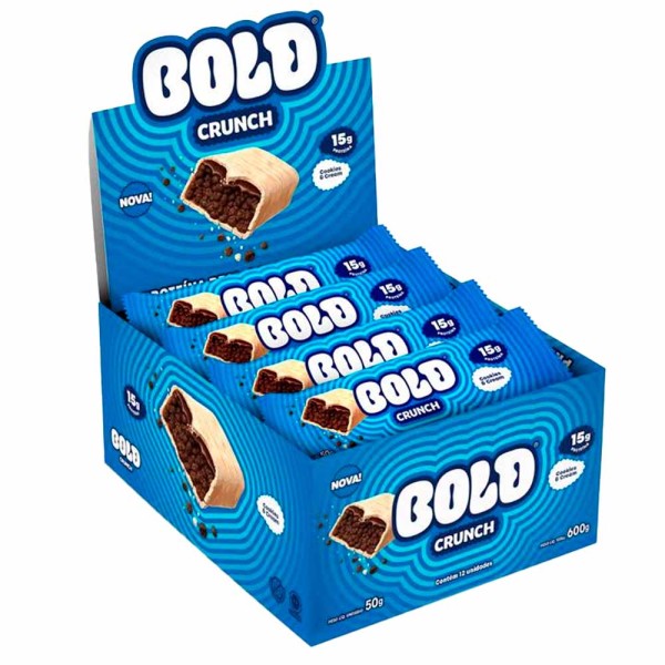 Encontraproduto.com.br - Barra De Proteina Bold Crunch Cookies E Cream 50g