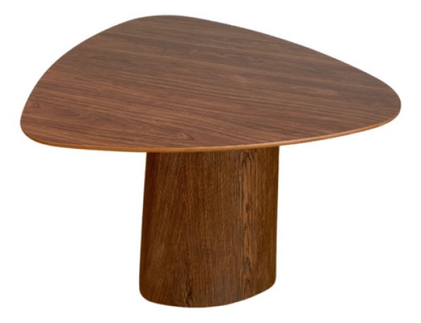 Encontraproduto.com.br - Mesa De Jantar Cone Orgânica Redonda 160x164 Cm Base E Tampo Pau Ferro Catedral
