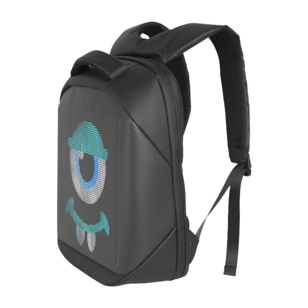 Encontraproduto.com.br - Mochila Loy Led Pro 3 Letreiro Publicidade Hd 64x64 Preto
