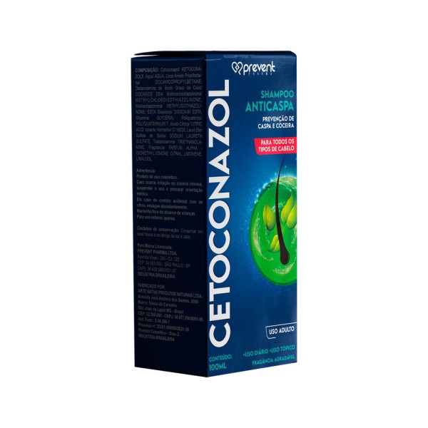 Encontraproduto.com.br - Shampoo Anticaspa Cetoconazol Prevent Pharma 100ml