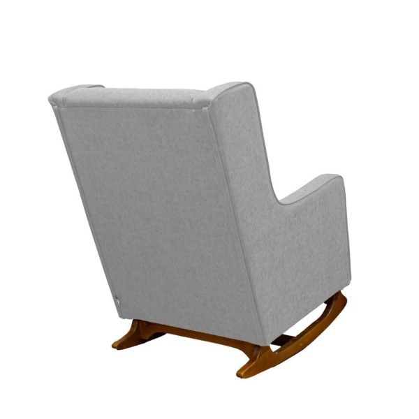 Encontraproduto.com.br - Poltrona De Amamentação Balanço Diana Com Puff Linho Cinza
