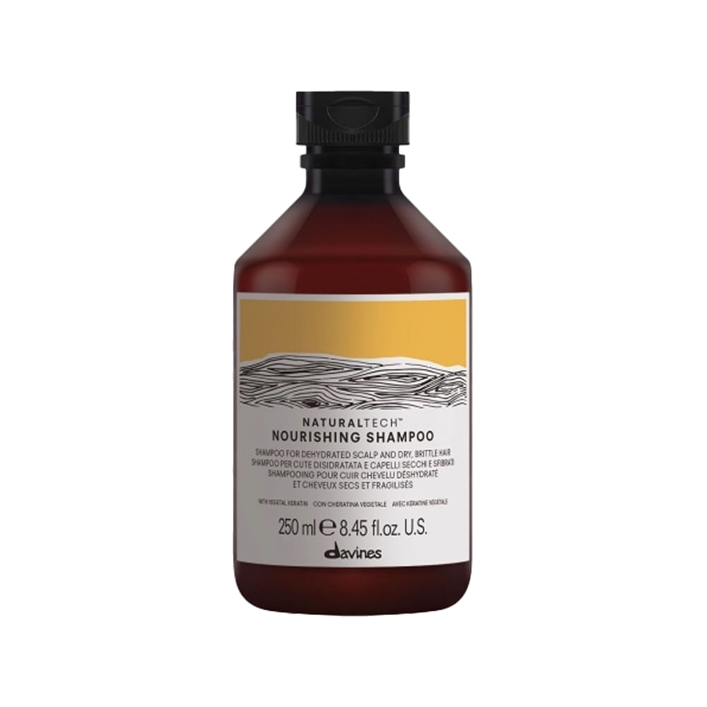 Encontraproduto.com.br - Kit Davines Naturaltech Nourishing - Shampoo 250 ml + Condicionador 250 ml + Máscara Building Pak 250 ml + Fluido 100 ml