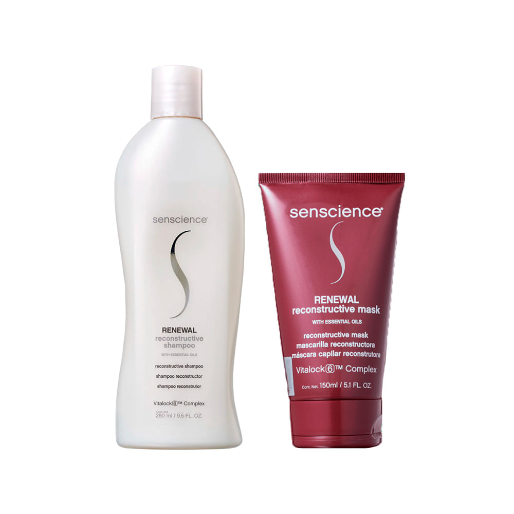 Encontraproduto.com.br - Kit Senscience Renewal - Shampoo  280 ml + Máscara Capilar Reconstrutora 150 ml