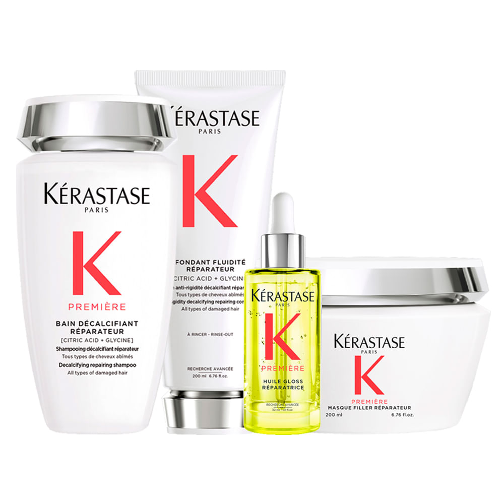 Kit Kérastase Première Réparateur - Shampoo 250 ml + Condicionador 200 ml + Máscara 200 ml + Óleo  30 ml