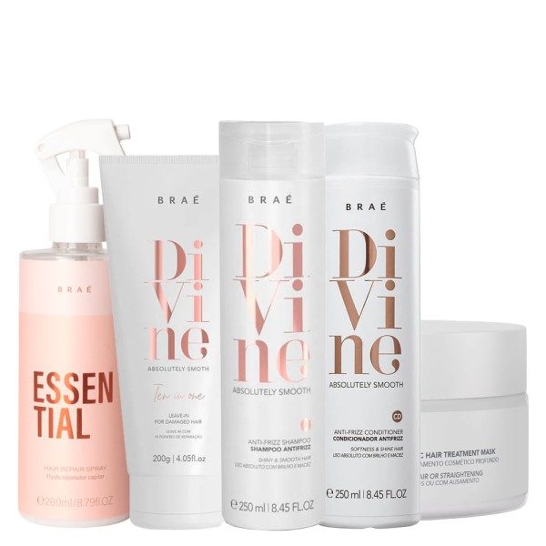 Encontraproduto.com.br - Kit Braé Divine - 4 Produtos + Fluido 260 ml