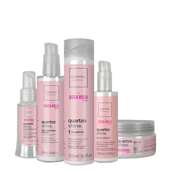 Encontraproduto.com.br - Kit Cadiveu Essentials Quartzo Shine Tratamento Completo - 5 Produtos