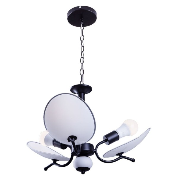 Encontraproduto.com.br - Lustre Bello Preto E27 3 Lâmpadas Viena Luz