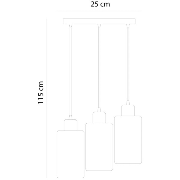 Encontraproduto.com.br - Pendente Splendor E27 3 Lâmpadas Viena Luz