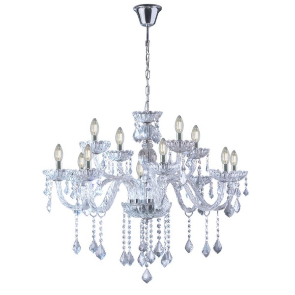 Encontraproduto.com.br - Lustre Corsalle Transparente 12 Lâmpadas Viena Luz