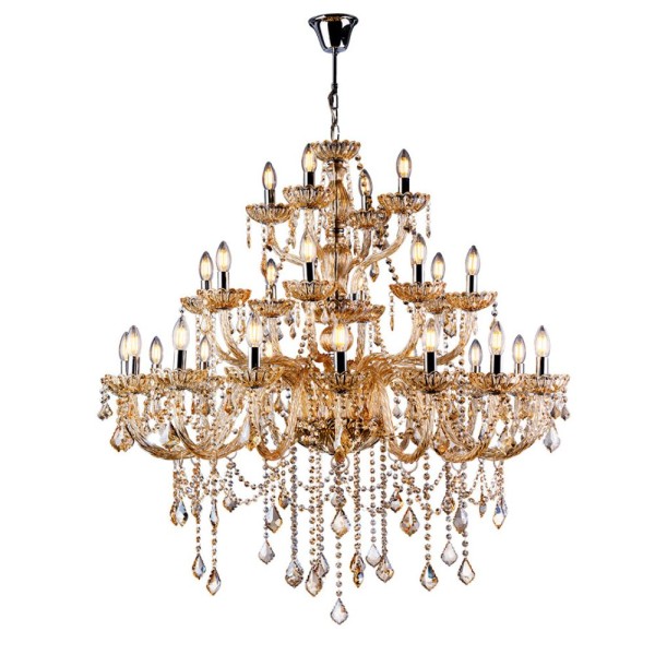 Encontraproduto.com.br - Lustre Corsalle Champanhe 28 Lâmpadas Viena Luz