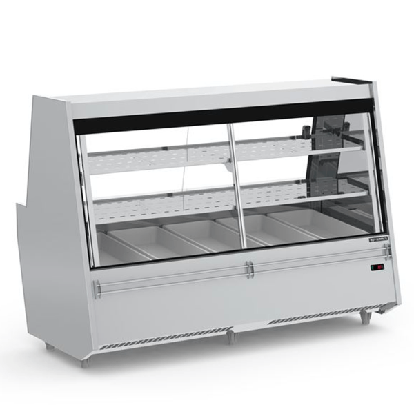 Balcão de Açougue Expositor Atlantis com Prateleira EAAP-2000 - Aço Inox 430 2m Iluminação LED 3 a 10°C - Refrimate
