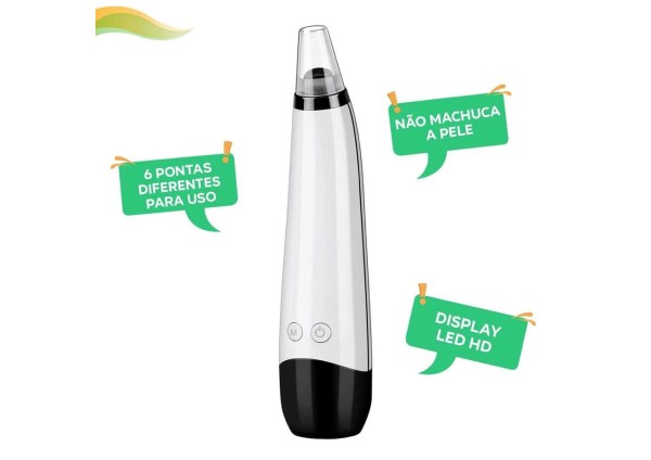 Encontraproduto.com.br - Aparelho Removedor de Cravo Espinhas Via Sucção Vácuo Sem Marcas na Pele Limpeza de Pele Profunda