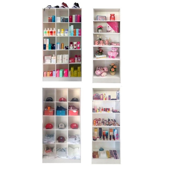 Encontraproduto.com.br - Kit 4 Expositores para Perfumaria 2 Colméia Bia + 2 Liz