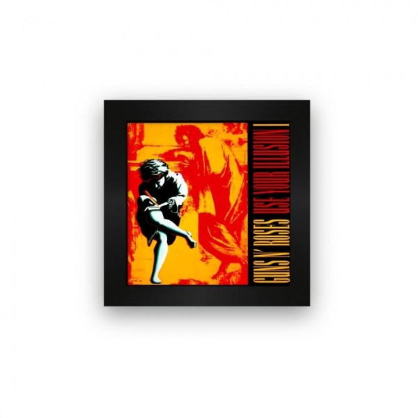 Encontraproduto.com.br - Quadro azulejo com moldura Guns in Roses Use Your Illusion I