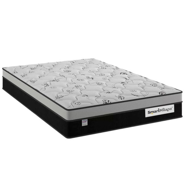 Encontraproduto.com.br - Cama Box Baú Casal + Colchão Casal Molas Ensacadas Smart Milano Plumatex 69x138x188 Bege