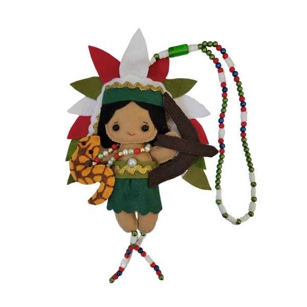 Encontraproduto.com.br - Caboclo Tupinamba Com Guia - Artesanal