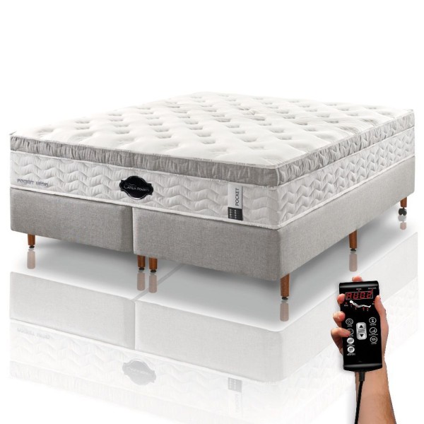 Encontraproduto.com.br - Colchão De Látex Médio Kit Spa King 193x203cm