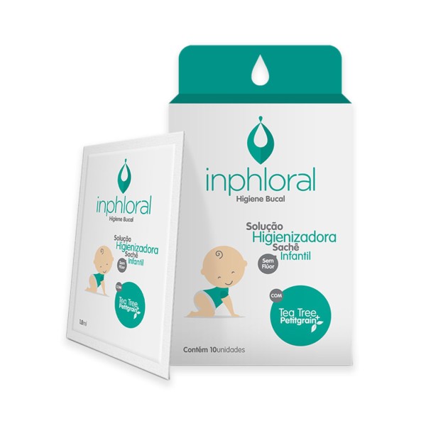 Encontraproduto.com.br - Lenço Umedecido Higiênico Bucal Infantil Natural Com 10 Saches - Inphloral