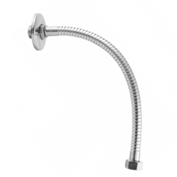 Encontraproduto.com.br - Engate Flexivel Trancado Inox 40 - Epdm Mxf Crom Niple Longo Higiban