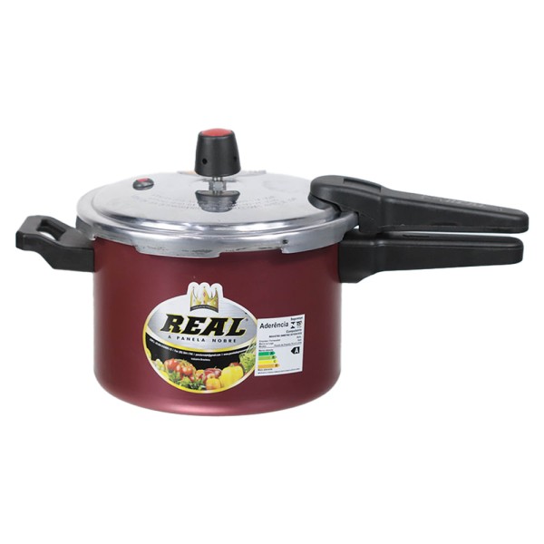 Encontraproduto.com.br - Panela de Pressão com Fechamento Externo 4,5L Cereja Real