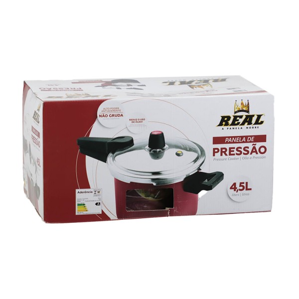 Encontraproduto.com.br - Panela de Pressão com Fechamento Externo 4,5L Cereja Real