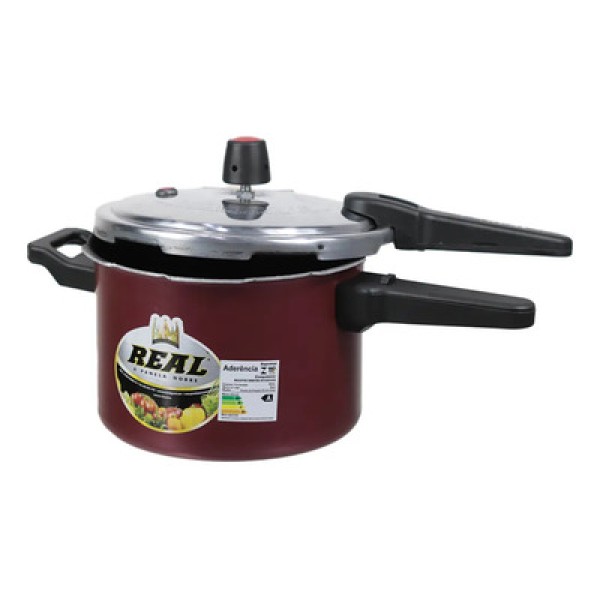 Encontraproduto.com.br - Panela de Pressão com Fechamento Externo 4,5L Cereja Real