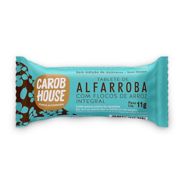 Encontraproduto.com.br - Alfarroba Flocos de Arroz Carob House 11g