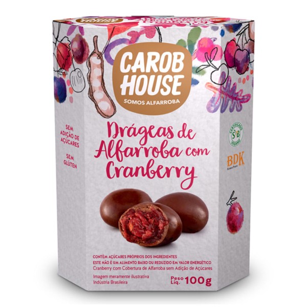 Encontraproduto.com.br - Alfarroba Com Cranberry Carob House 100g