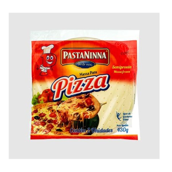 Encontraproduto.com.br - Massa Fresca para Pizza Pastaninna 430 g Pacote com 2 Unidades