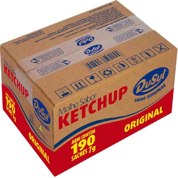 Encontraproduto.com.br - Ketchup DuSul 7g Sachê Com 190 unidades