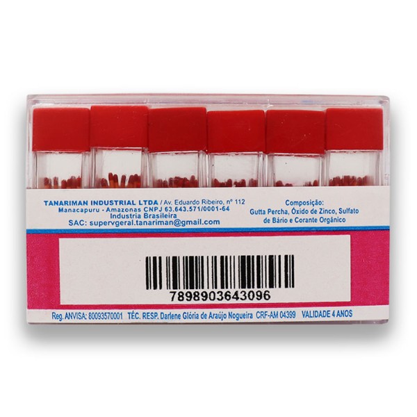 Encontraproduto.com.br - Cone De Guta Percha Calibrada Tubo 28mm com 120 - Tanari