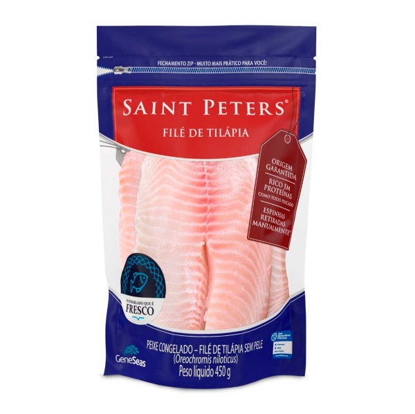 Encontraproduto.com.br - Peixe Congelado Filé de TILÁPIA Sem Pele Tilly Pacote 800g