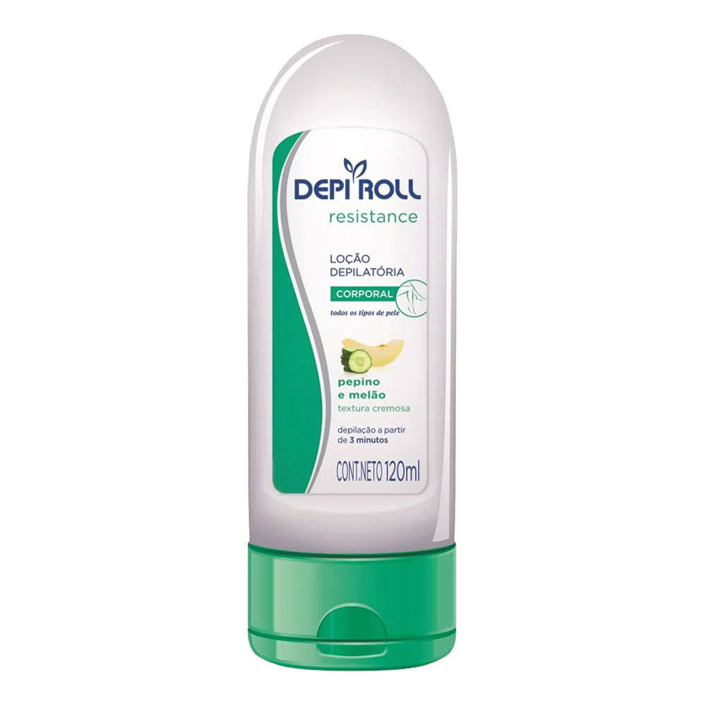 Encontraproduto.com.br - Loção Depilatoria Corporal 120ml Pepino e Melao - Depi Roll
