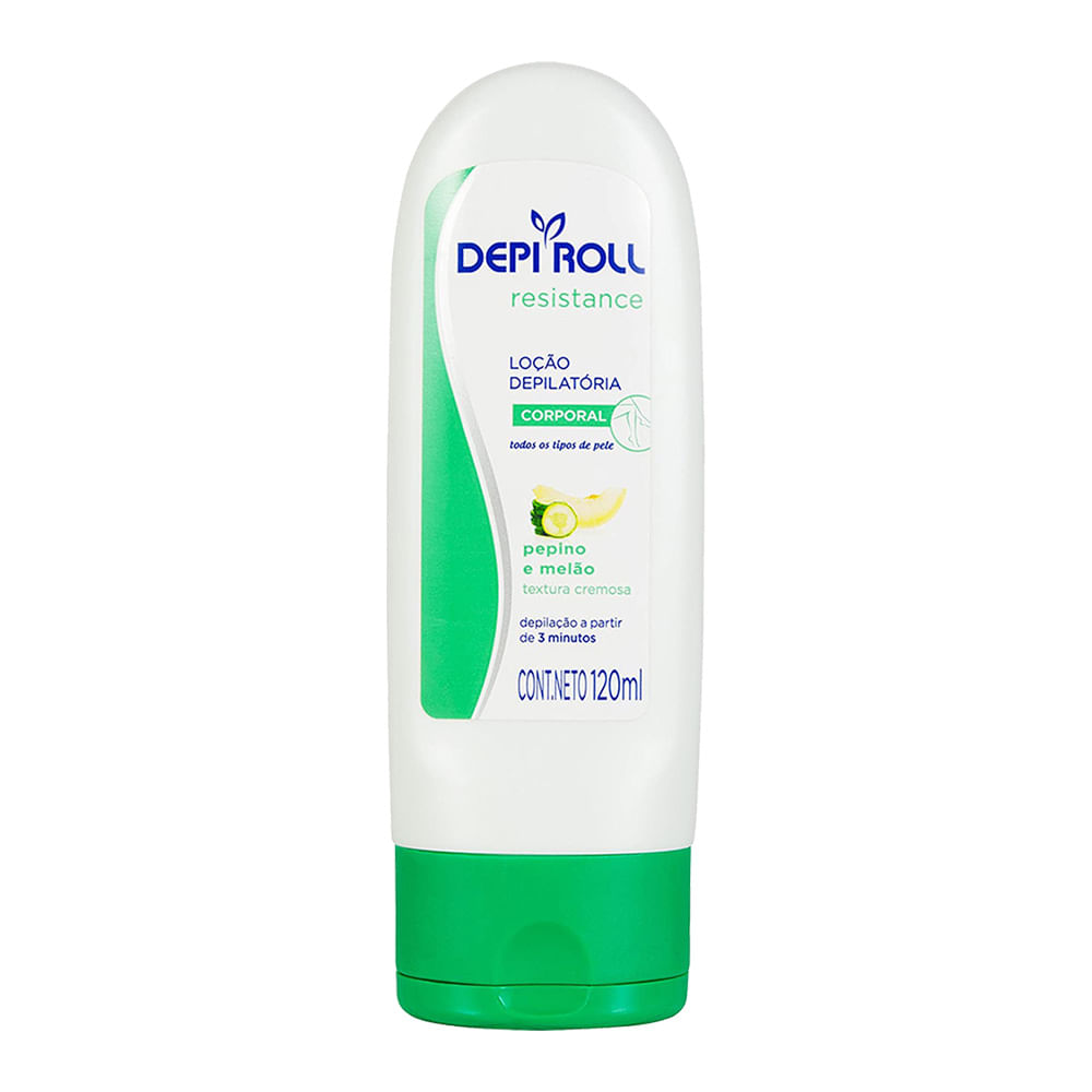 Encontraproduto.com.br - Loção Depilatoria Corporal 120ml Pepino e Melao - Depi Roll