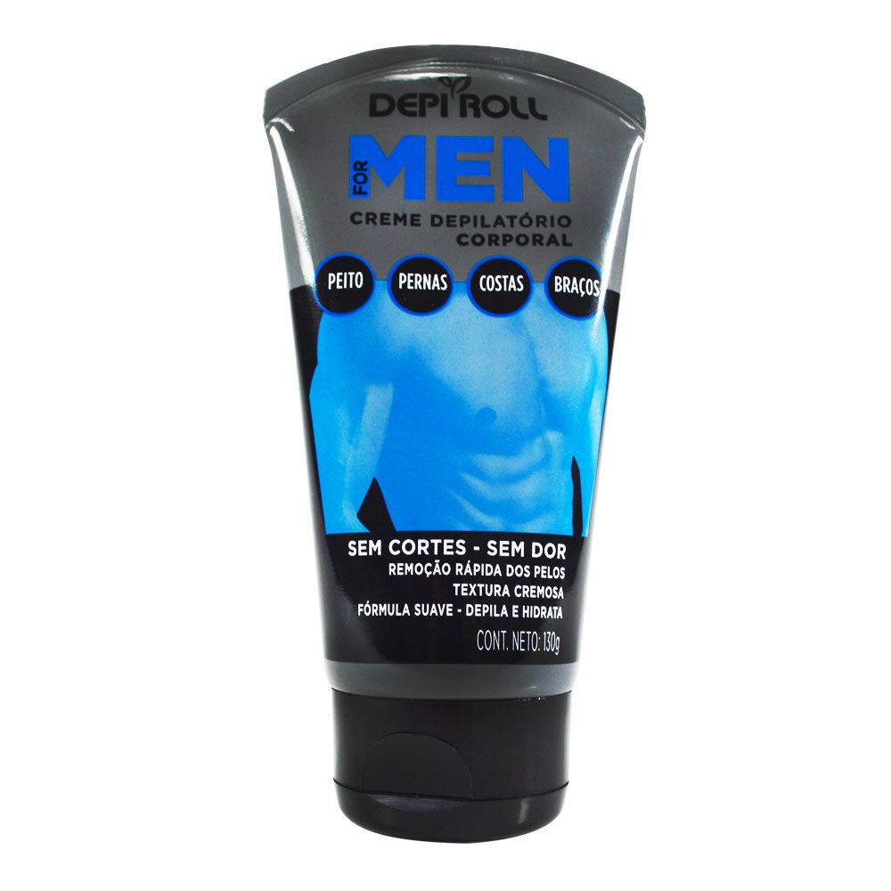 Encontraproduto.com.br - Creme Depilatorio Corporal 130g Men - Depi Roll