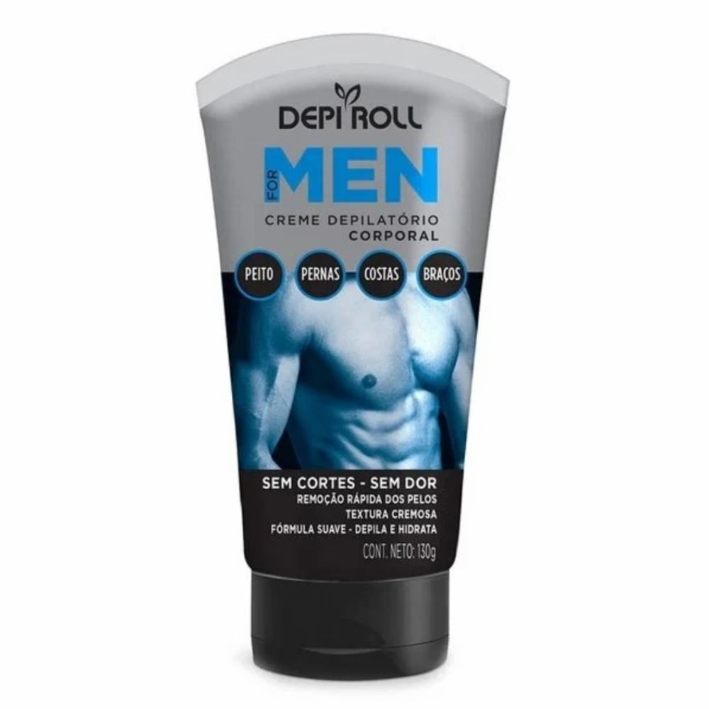 Encontraproduto.com.br - Creme Depilatorio Corporal 130g Men - Depi Roll