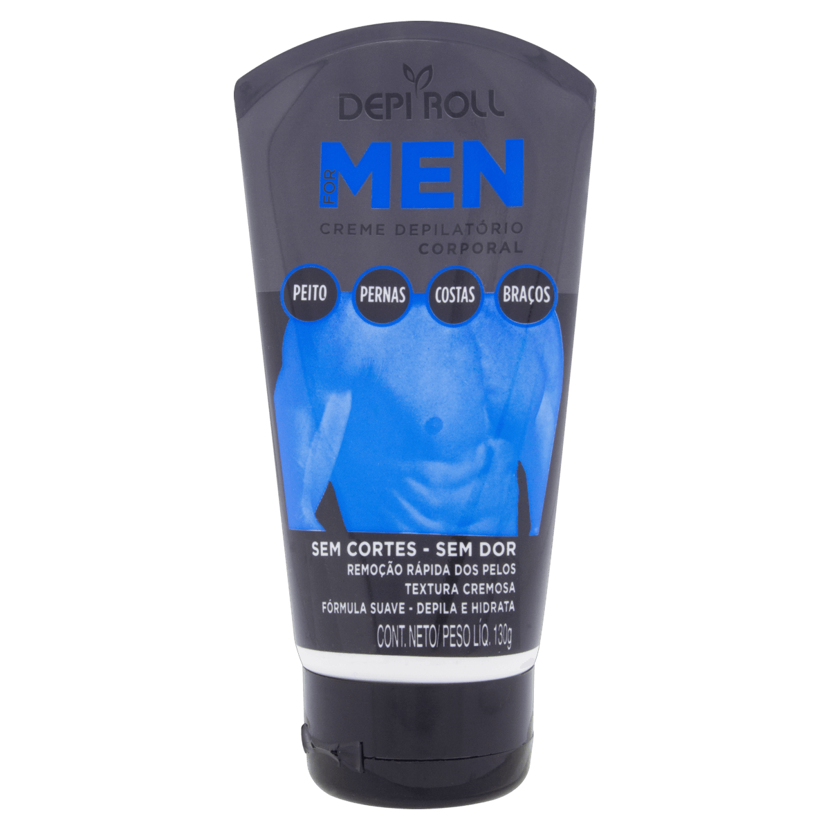 Encontraproduto.com.br - Creme Depilatorio Corporal 130g Men - Depi Roll