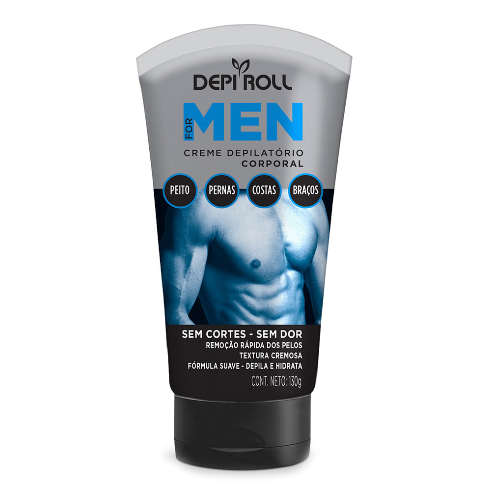 Encontraproduto.com.br - Creme Depilatorio Corporal 130g Men - Depi Roll