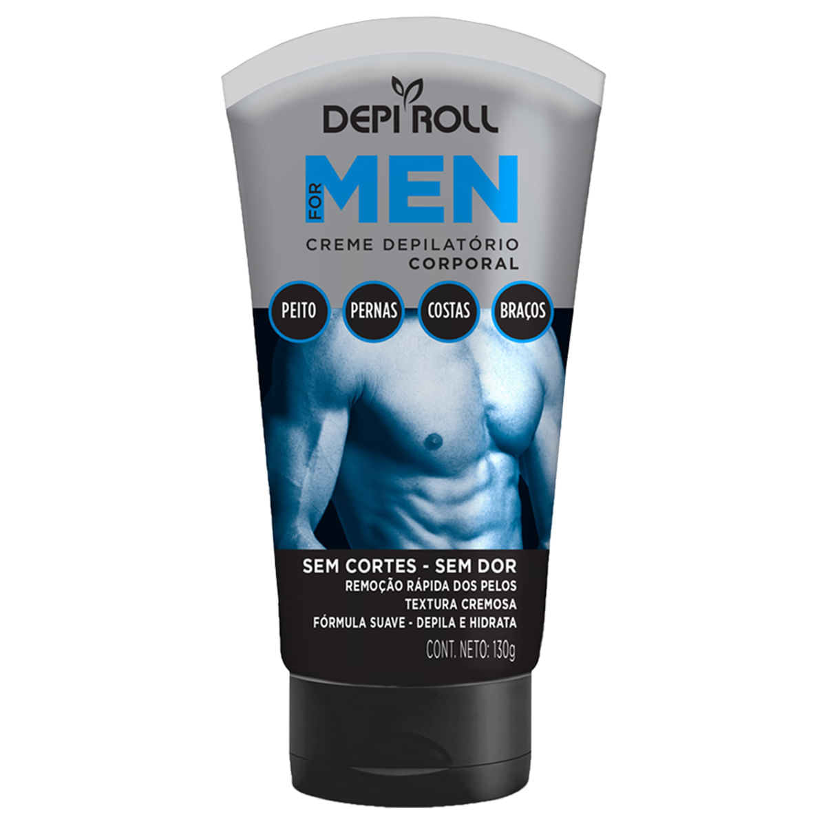 Encontraproduto.com.br - Creme Depilatorio Corporal 130g Men - Depi Roll