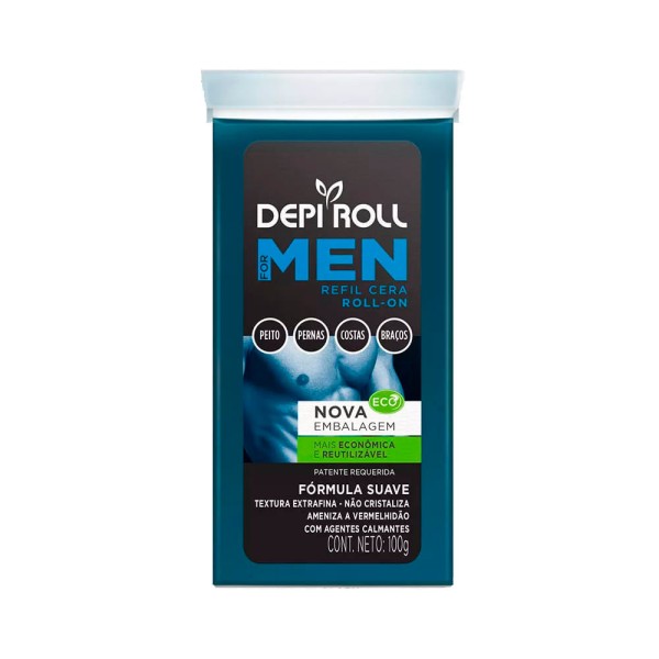 Encontraproduto.com.br - Depi Roll For Men Rollon Cera Refil Corporal 100 G