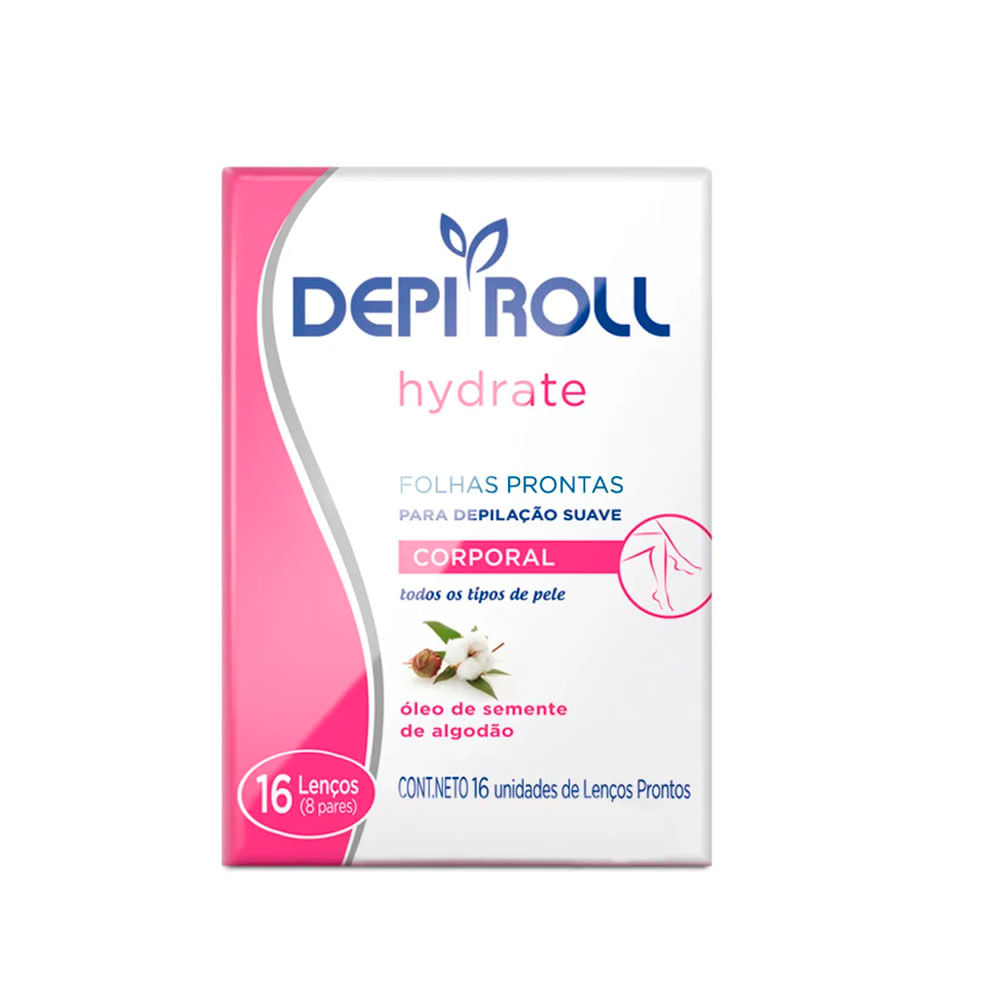 Encontraproduto.com.br - Lenços Prontos Depilatorios Depi Roll-On Corporal 8 Pares - Depi Roll