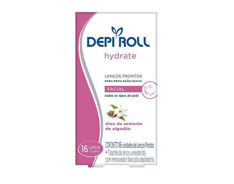 Encontraproduto.com.br - Lenços Prontos Depilatorios Depi Roll-On Facial 8 Pares - Depi Roll