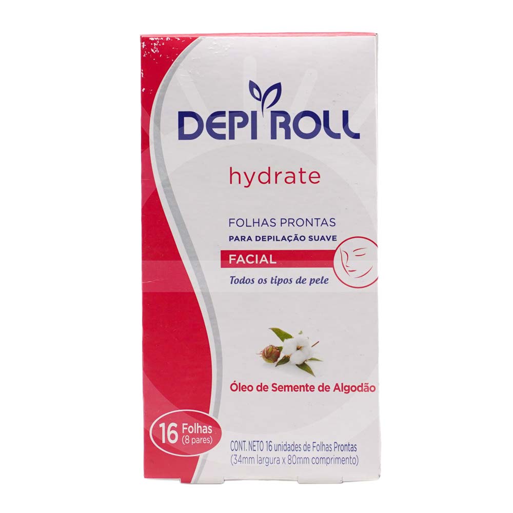 Encontraproduto.com.br - Lenços Prontos Depilatorios Depi Roll-On Facial 8 Pares - Depi Roll