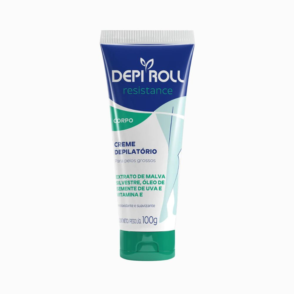 Encontraproduto.com.br - DEPI ROLL RESISTAN CREME DEPILATORIO CORPORAL PELOS GROSSO 100 G x 1