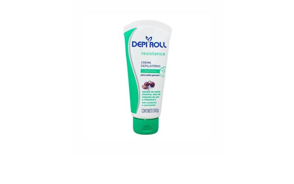 Encontraproduto.com.br - DEPI ROLL RESISTAN CREME DEPILATORIO CORPORAL PELOS GROSSO 100 G x 1