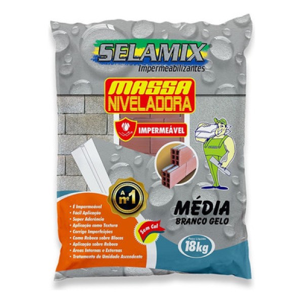Encontraproduto.com.br - Massa Niveladora Média Selamix Branco Gelo