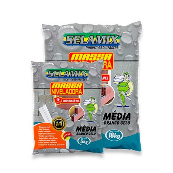 Encontraproduto.com.br - Massa Niveladora Média Selamix Branco Gelo