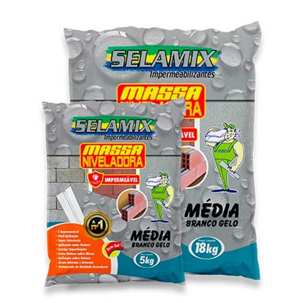 Encontraproduto.com.br - Massa Niveladora Média Selamix Branco Gelo