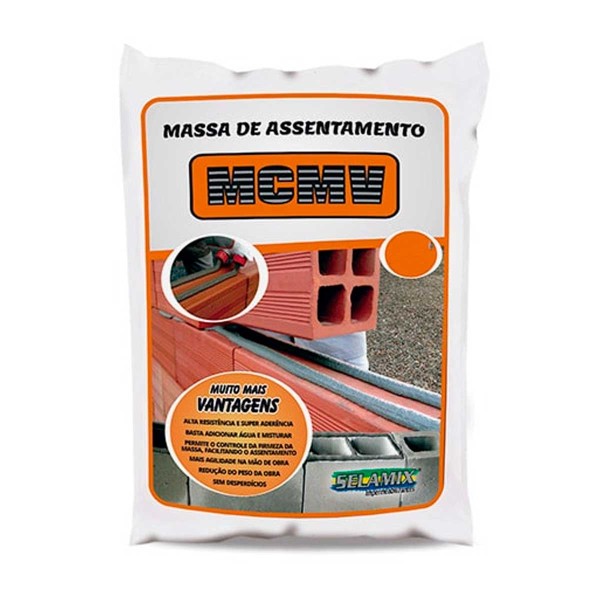 Massa de Assentamento MCMV Selamix 6020 Cinza