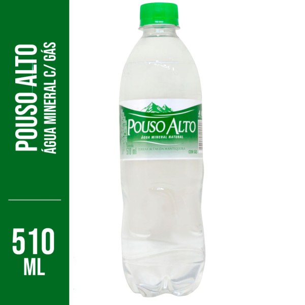 Encontraproduto.com.br - Água Mineral Pouso Alto c/ Gás Garrafa 510ml